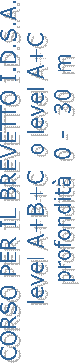 CORSO PER IL BREVETTO I.D.S.A.   
level A+B+C  o level A+C
profondit  0 -  30  m